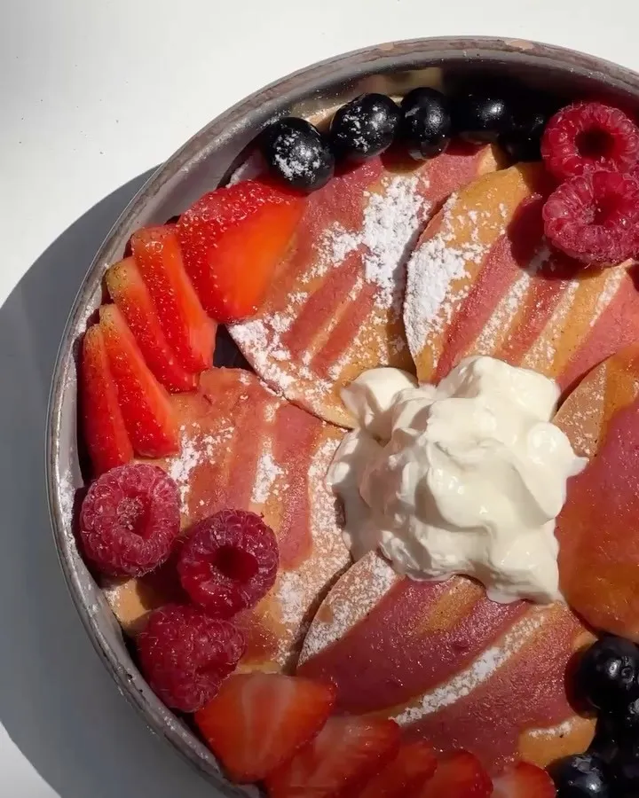Red berry pancakes
